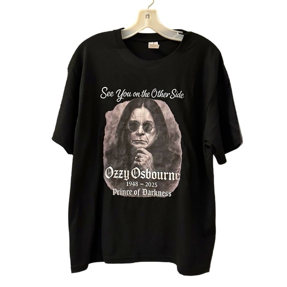 Men’s OZZY Black Short Sleeve T-Shirt - Size L - NEW - Picture 1 of 3